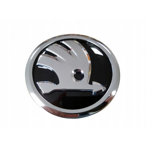 SKODA ΣΗΜΑ 90mm ΜΑΥΡΟ/ΧΡΩΜΙΟ
