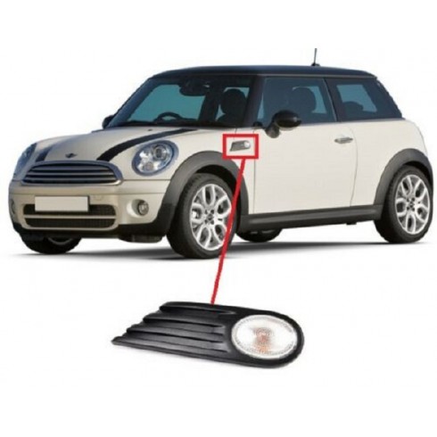 MINI COOPER/ONE 06-11 ΦΛΑΣ ΦΤΕΡΟΥ ΛΕΥΚΟ (ΜΕ ΠΛΑΙΣΙΟ) - ΟΔΗΓΟΥ