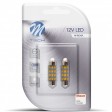 ΛΑΜΠΑ LED ΣΩΛΗΝΩΤΗ 41mm ΛΕΥΚΗ, 12 SMD - 6000K, ΣΕΤ