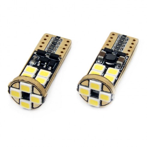 T10 LED ΛΑΜΠΑ 12 SMD CANBUS 6000K - ΛΕΥΚΟ, ΣΕΤ