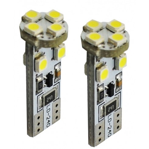 T10 LED ΛΑΜΠΑ 8 SMD CANBUS 6000K - ΛΕΥΚΟ, ΣΕΤ