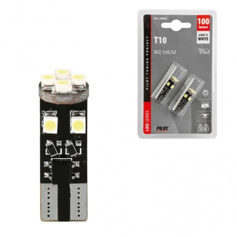 T10 LED ΛΑΜΠΕΣ 8 SMD 6500K 100LM - ΛΕΥΚΟ, ΣΕΤ