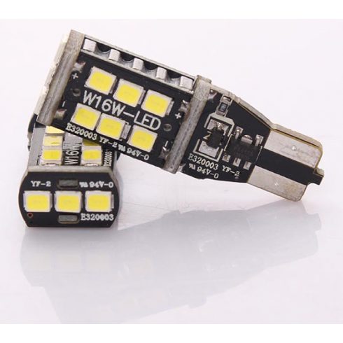 T15 (W16W) ΛΑΜΠΕΣ LED CAN BUS 6000Κ - ΛΕΥΚΟ