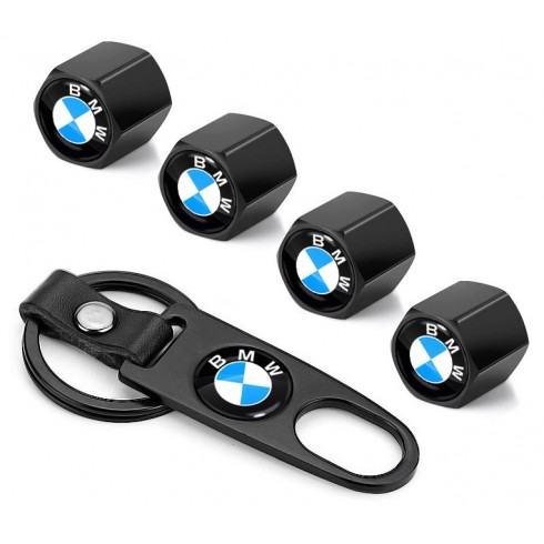 BMW ΒΑΛΒΙΔΕΣ ΑΕΡΑ ΤΡΟΧΩΝ ΜΕΤΑΛΛΙΚΕΣ, ΜΑΥΡΕΣ, ΣΕΤ 4 ΤΕΜΑΧΙΩΝ + ΜΠΡΕΛΟΚ