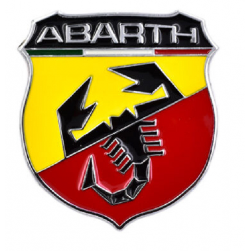 ABARTH ΜΕΤΑΛΛΙΚΟ ΣΗΜΑ ΑΥΤΟΚΟΛΛΗΤΟ, 5,8cm x 5,2cm, ΤΕΜΑΧΙΟ