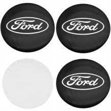FORD ΑΥΤΟΚΟΛΛΗΤΑ ΚΕΝΤΡΟΥ ΖΑΝΤΑΣ 60mm, ΜΑΥΡΑ, 4ΤΕΜΑΧΙΑ