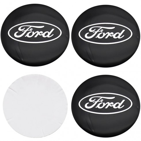 FORD ΑΥΤΟΚΟΛΛΗΤΑ ΚΕΝΤΡΟΥ ΖΑΝΤΑΣ 60mm, ΜΑΥΡΑ, 4ΤΕΜΑΧΙΑ