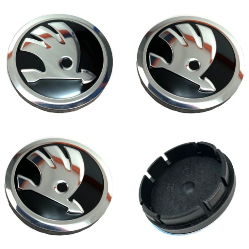 SKODA ΚΑΠΑΚΙΑ ΖΑΝΤΩΝ,65mm X 57mm, ΣΕΤ 4 ΤΕΜΑΧΙΩΝ