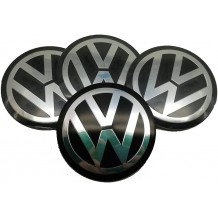 VOLKSWAGEN ΑΥΤΟΚΟΛΛΗΤΑ ΚΕΝΤΡΟΥ ΖΑΝΤΑΣ 56mm, ΜΑΥΡΑ, 4ΤΕΜΑΧΙΑ