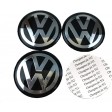 VOLKSWAGEN ΑΥΤΟΚΟΛΛΗΤΑ ΚΕΝΤΡΟΥ ΖΑΝΤΑΣ 56mm, ΜΑΥΡΑ, 4ΤΕΜΑΧΙΑ