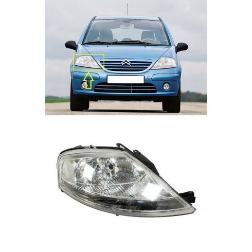 CITROEN C3 02-10 ΦΑΝΟΣ ΕΜΠΡΟΣ DEPO - ΔΕΞΙ
