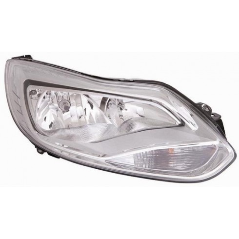 FORD FOCUS '11-'14 HEADLIGHT ELECTRIC (CHROME) (HELLA) RIGHT