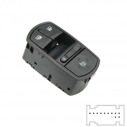OPEL CORSA D 06-15 ΔΙΑΚΟΠΤΗΣ ΠΑΡΑΘ.ΕΜΠ & ΚΑΘΡΕΦΤΩΝ (11pin)