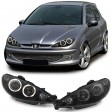 PEUGEOT 206 '98-KAI META, ΕΜΠΡΟΣ ΦΑΝΑΡΙΑ ANGEL EYES - ΜΑΥΡΑ PEUGEOT 206 '98-KAI META, ΕΜΠΡΟΣ ΦΑΝΑΡΙΑ ANGEL EYES - ΜΑΥΡΑ