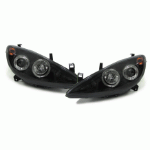 PEUGEOT 307 '01-'05 ΕΜΠΡΟΣ ΦΑΝΑΡΙΑ ANGEL EYES, ΜΑΥΡΑ, ΣΕΤ