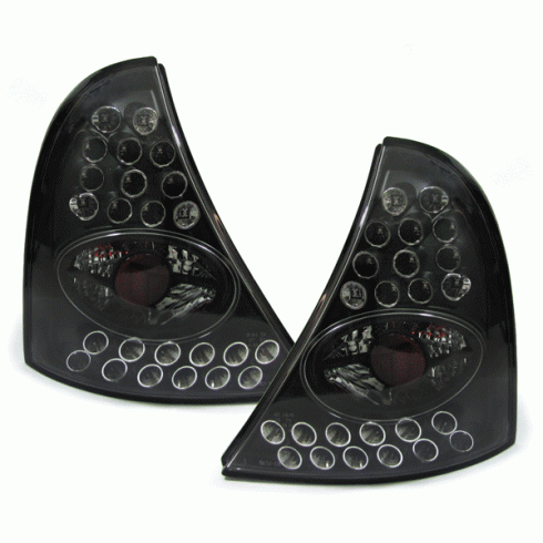 RENAULT CLIO '98-'05 ΠΙΣΩ ΦΑΝΑΡΙΑ LED, ΜΑΥΡΑ, ΣΕΤ