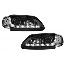 RENAULT MEGANE '96-'99 LED DRL LOOK ΕΜΠΡΟΣ ΦΑΝΑΡΙΑ, ΜΑΥΡΑ, ΣΕΤ