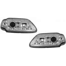 RENAULT MEGANE '96-'99 LED DRL LOOK ΕΜΠΡΟΣ ΦΑΝΑΡΙΑ, ΧΡΩΜΙΟ, ΣΕΤ