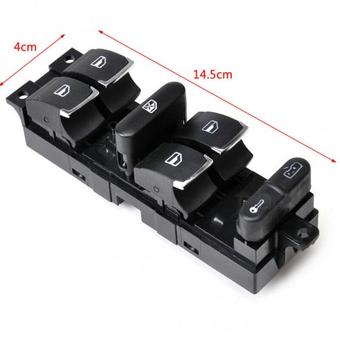 SEAT / VW ΔΙΑΚΟΠΤΗΣ ΠΑΡΑΘΥΡΩΝ ΤΕΤΡΑΠΛΟΣ,9PIN, ΧΡΩΜΙΟ, ΟΔΗΓΟΥ SEAT / VW ΔΙΑΚΟΠΤΗΣ ΠΑΡΑΘΥΡΩΝ ΤΕΤΡΑΠΛΟΣ,9PIN, ΧΡΩΜΙΟ, ΟΔΗΓΟΥ