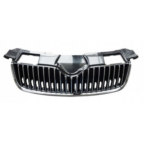 SKODA FABIA 07-10 ΜΑΣΚΑ ΜΑΥΡΗ/ΧΡΩΜΙΟ (ΜΕ ΧΡΩΜΙΟ ΚΑΤΩ)