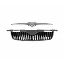 SKODA FABIA 07-10 ΜΑΣΚΑ ΜΑΥΡΗ/ΧΡΩΜΙΟ ΚΟΜΠΛΕ (ΜΕ ΧΡΩΜΙΟ ΚΑΠΩ) 