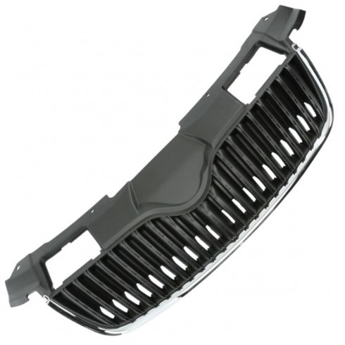 SKODA FABIA '10-'14 ΜΑΣΚΑ ΜΑΥΡΗ/ΧΡΩΜΙΟ ΜΕ ΧΡΩΜΙΟ ΚΑΤΩ