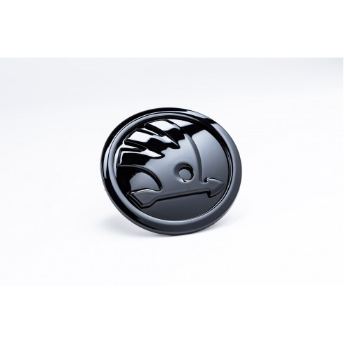SKODA ΣΗΜΑ 90mm ΜΑΥΡΟ ΓΥΑΛΙΣΤΕΡΟ