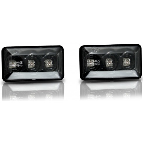 VW GOLF 3 '92-'98 LED ΠΛΑΙΝΑ ΦΛΑΣ ΦΤΕΡΟΥ, ΜΑΥΡΑ, ΣΕΤ