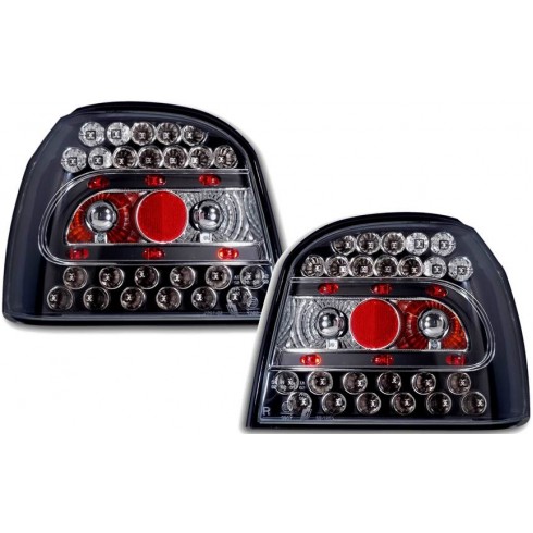 VW GOLF 3 '91-'97 ΠΙΣΩ ΦΑΝΑΡΙΑ LED ΣΕΤ - ΜΑΥΡΑ