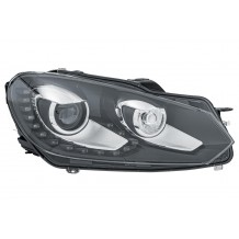 VW GOLF VI '08-'13 ΦΑΝΟΣ ΕΜΠΡΟΣ Bi-XENON ΕΞΥΠΝΟ (ΜΕ ΦΩΣ ΗΜΕΡΑΣ LED) HELLA ΣΥΝΟΔΗΓΟΥ