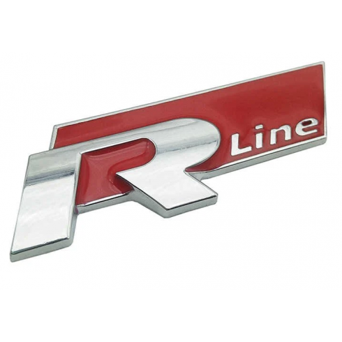 VW ΣΗΜΑ R-LINE 70x25mm,ΚΟΚΚΙΝΟ