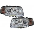 VW POLO 6N '94-'99 LED DRL LOOK ΕΜΠΡΟΣ ΦΑΝΑΡΙΑ ΧΡΩΜΙΟ, ΣΕΤ