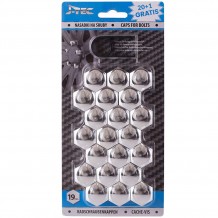 ΚΑΠΑΚΙΑ ΜΠΟΥΛΟΝΙΩΝ 19mm ΧΡΩΜΙΟ AMiO - 21 ΤΕΜ.
