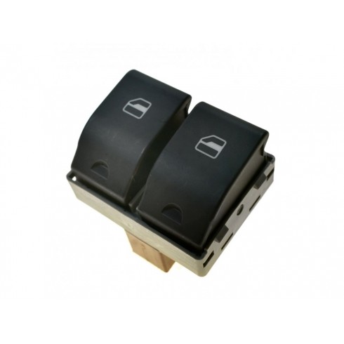 SEAT IBIZA '02-'08 ΔΙΑΚΟΠΤΗΣ ΠΑΡΑΘΥΡΩΝ ΕΜΠΡΟΣ (Διπλός)(Καφέ φίσα) (4ΠΟΡΤΟ ΓΙΑ ΤΑ ΠΙΣΩ ΤΖΑΜΙΑ) (4pin) ΟΔΗΓΟΥ